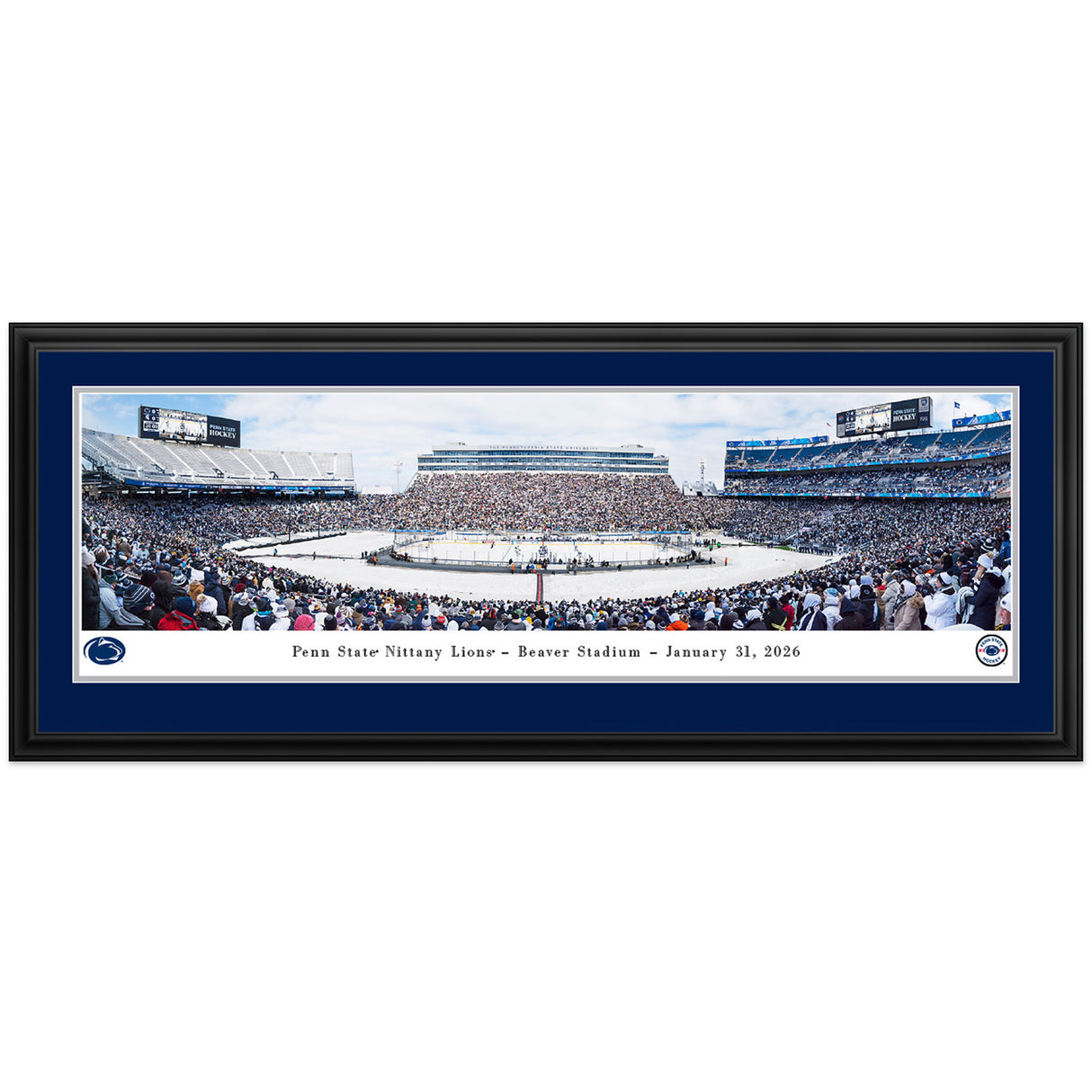 Penn State 2026 Hockey Valley at Beaver Stadium Deluxe Frame Panorama Print