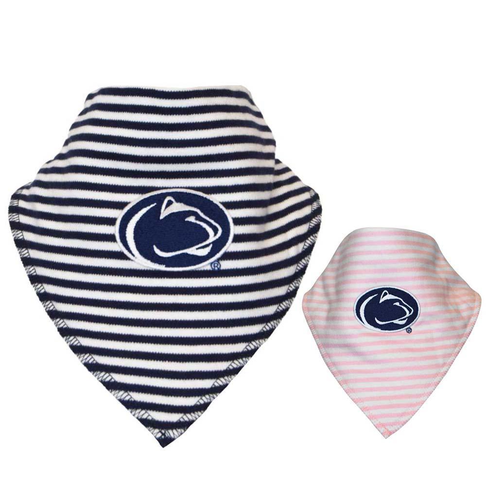 Penn State Infant Striped Bandana Bib