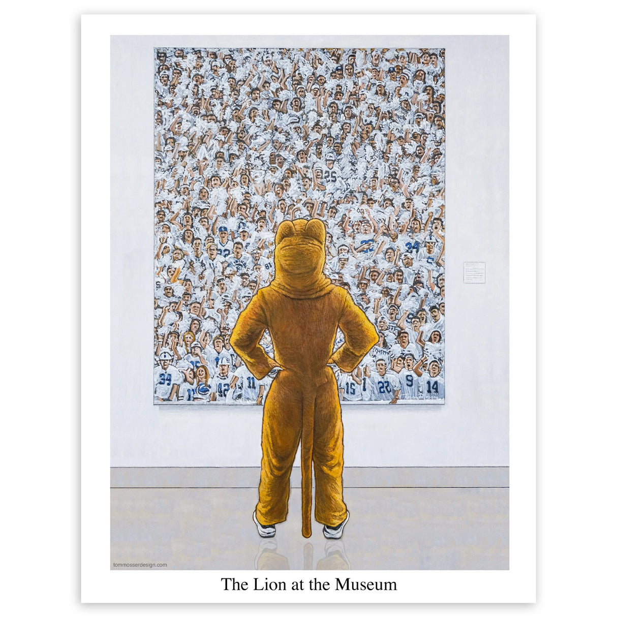Penn State 20X24 Tom Mosser "Lion At The Museum" Print