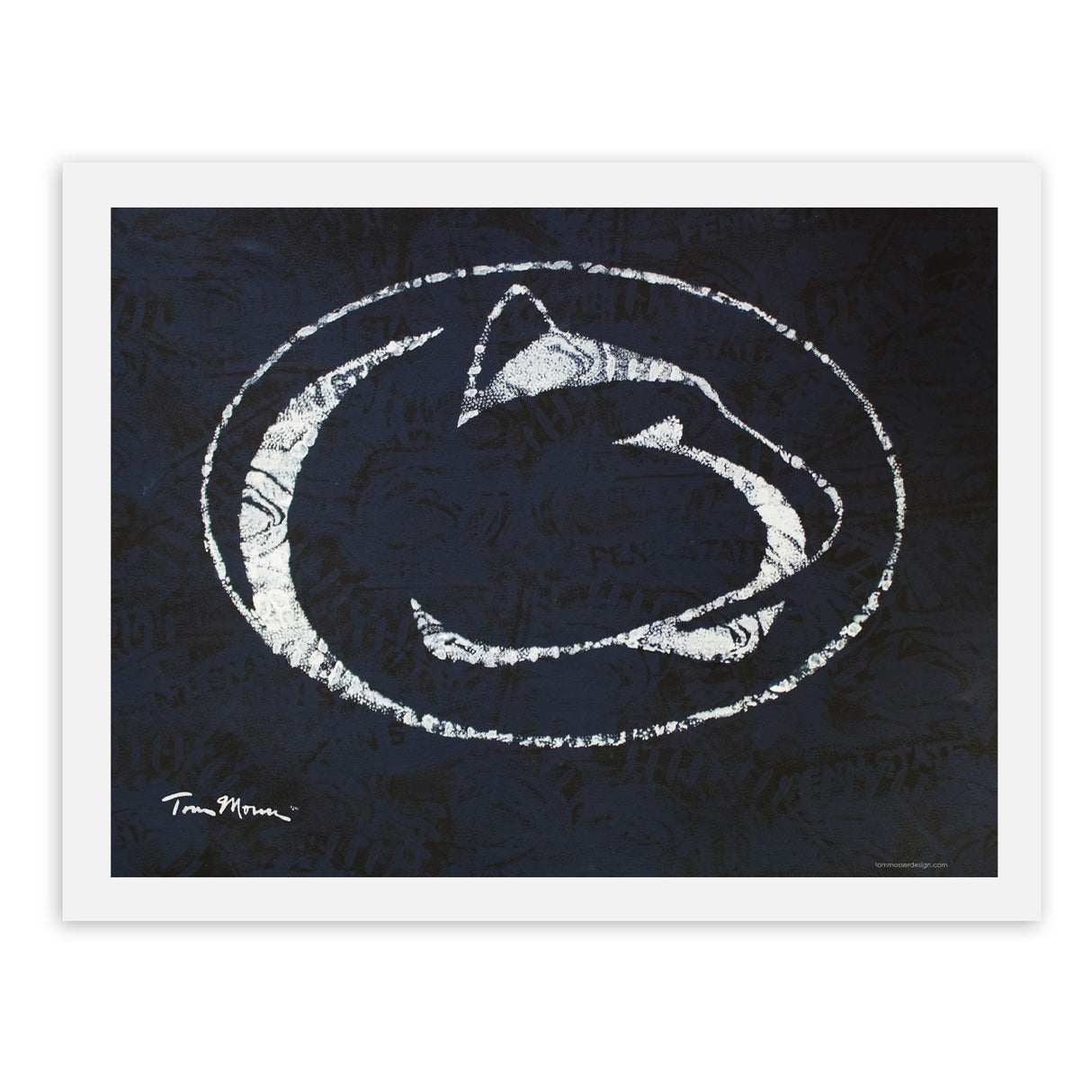 Penn State 20X24 Tom Mosser Logo Blue Print