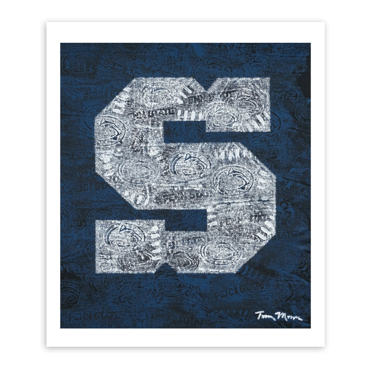 Penn State 20X24 Tom Mosser Varsity "S" Print