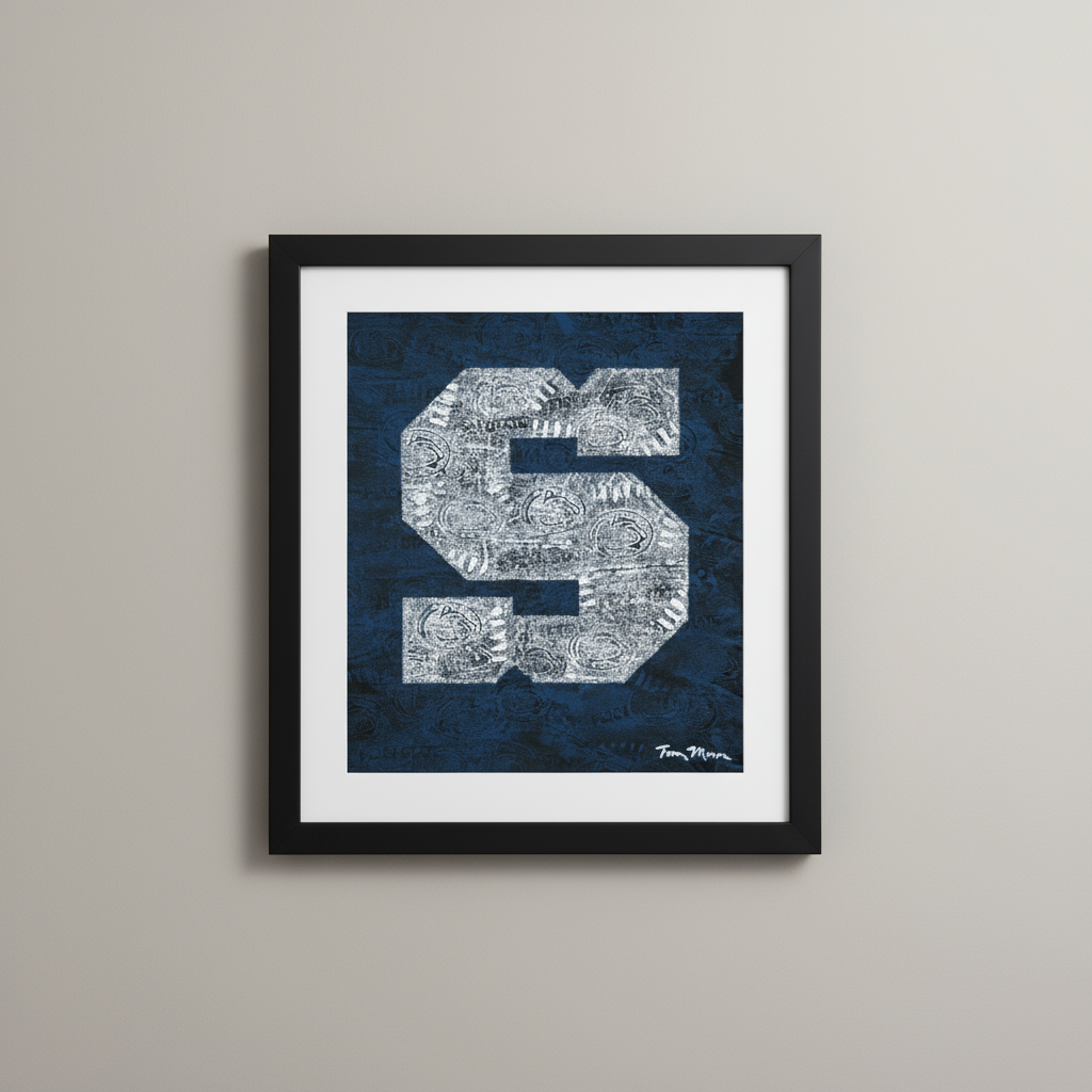 Penn State 20X24 Tom Mosser Varsity "S" Print