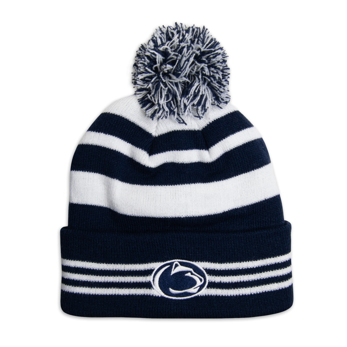 Penn State Logo Striped Knit Hat