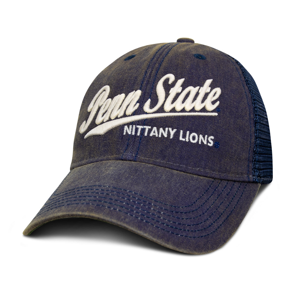 Penn State Athletic Script Snapback Trucker Hat