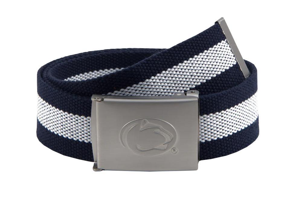Penn State Striped Fabric Belt