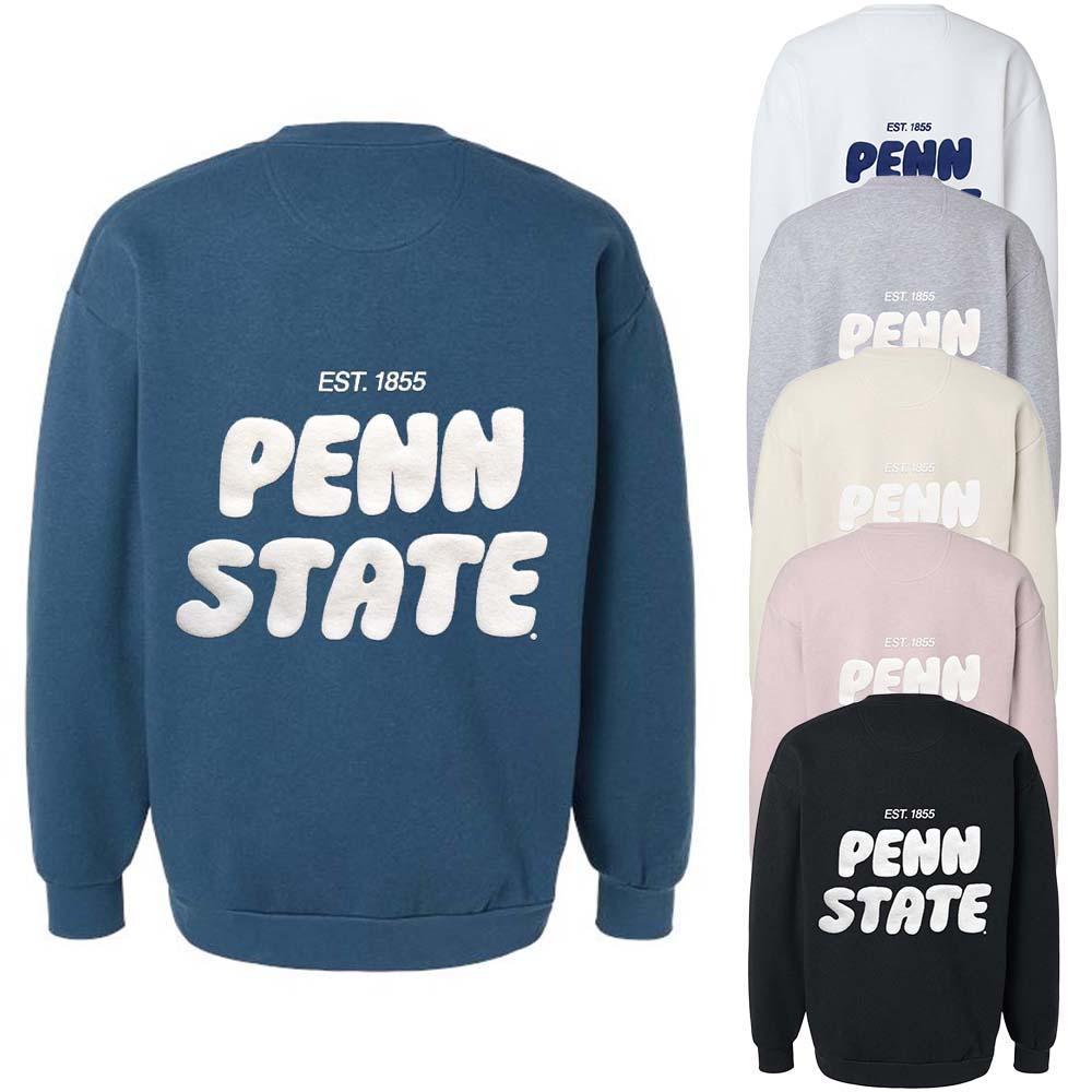 Penn State Reflex Puff Print Crew