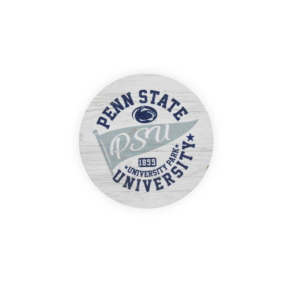 Penn State Circle Superlative Wooden Magnet