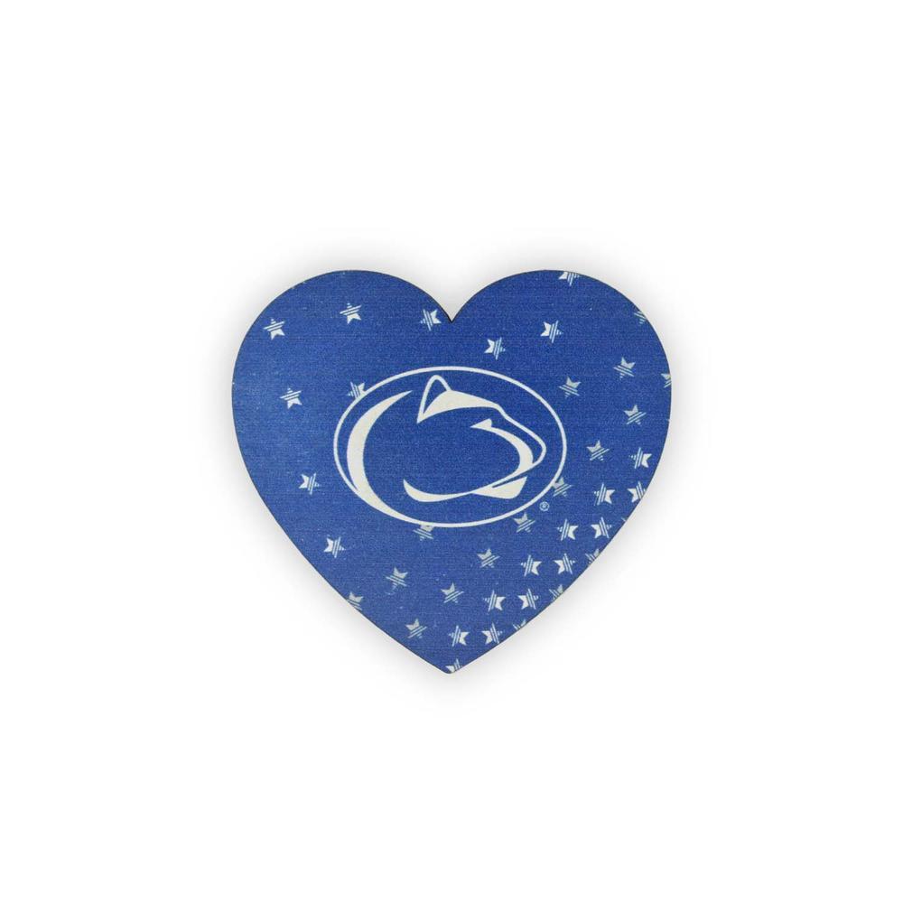 Penn State Heart Falling Stars Wooden Magnet
