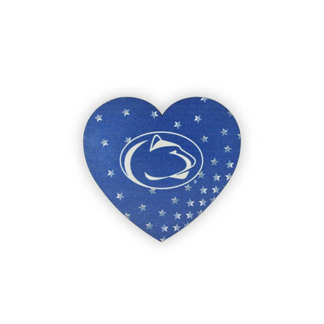 Penn State Heart Falling Stars Wooden Magnet