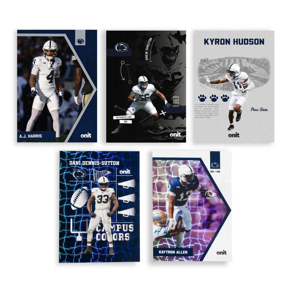 Penn State 2025 Platinum Football 60 Count Trading Card Box