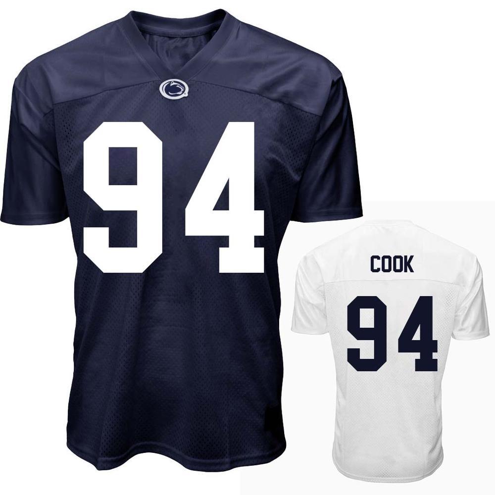 Penn State NIL De'Andre Cook #94 Football Jersey