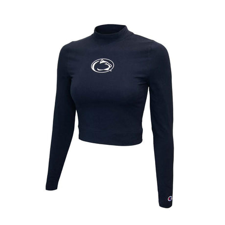 Penn State Women's Mock Neck Cropped Long Sleeve