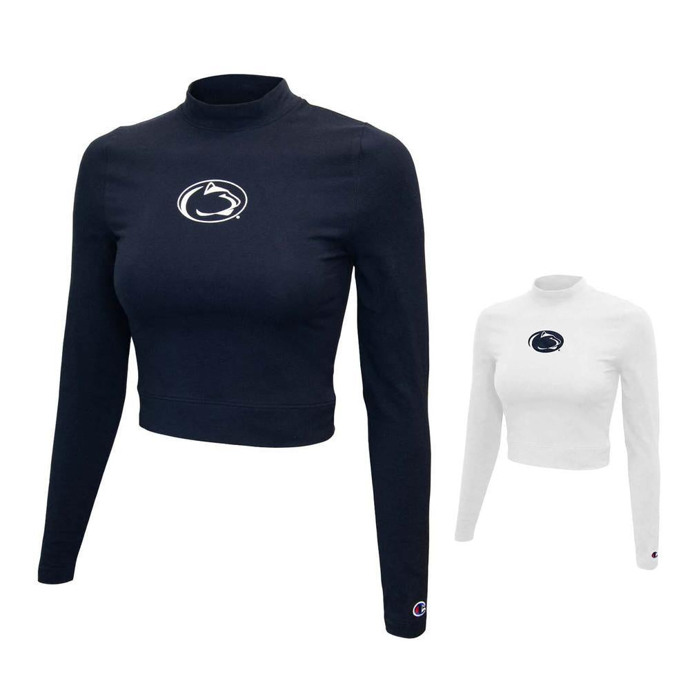 Penn State Women's Mock Neck Cropped Long Sleeve