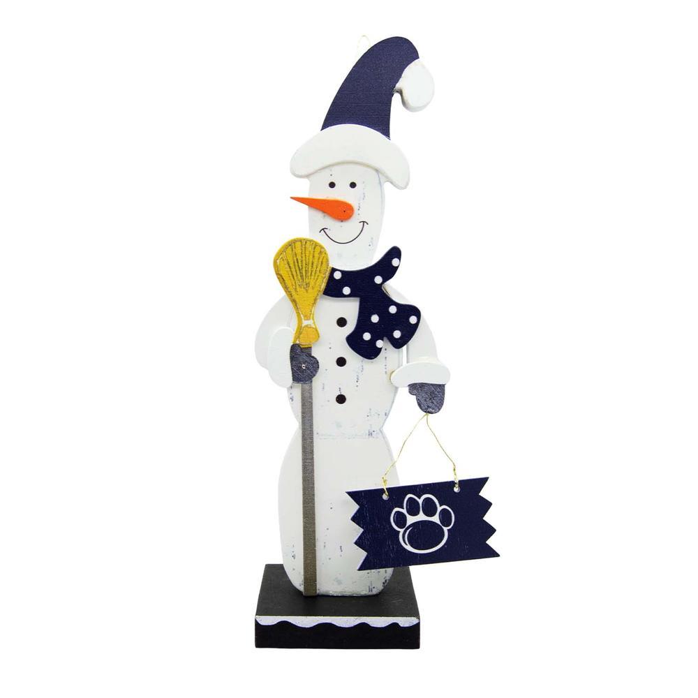 Penn State Chunky Table Top Broom Snowman