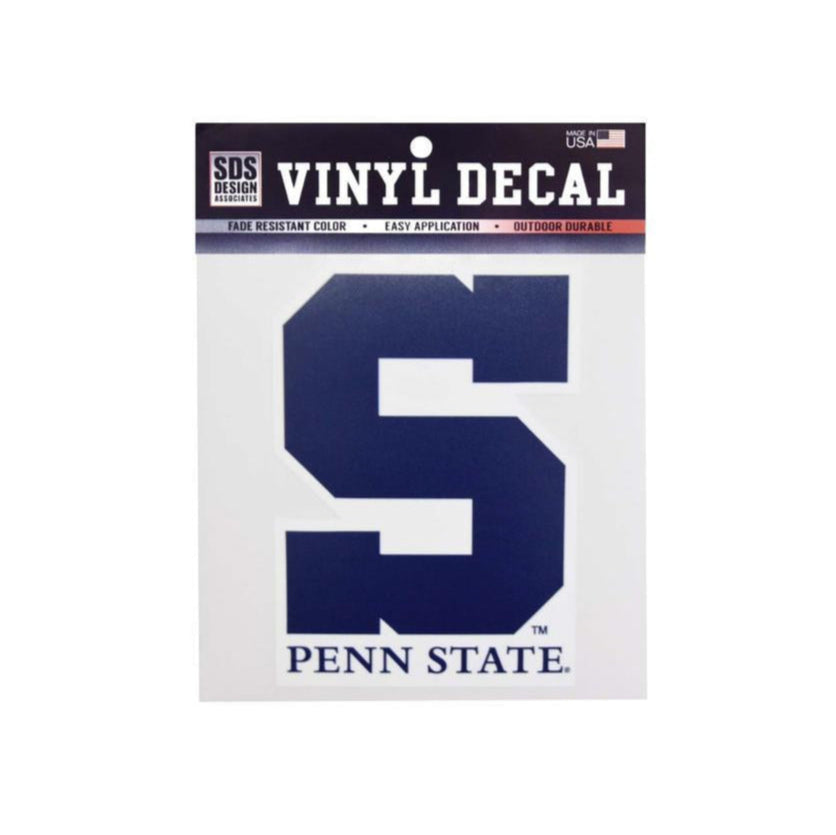 Penn State 6" Block "S" Decal