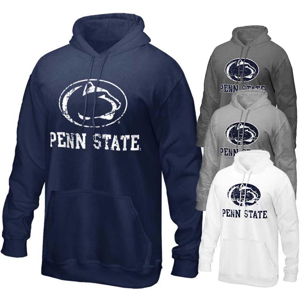 Penn State Distressed Logo Block Hooded Sweatshirt