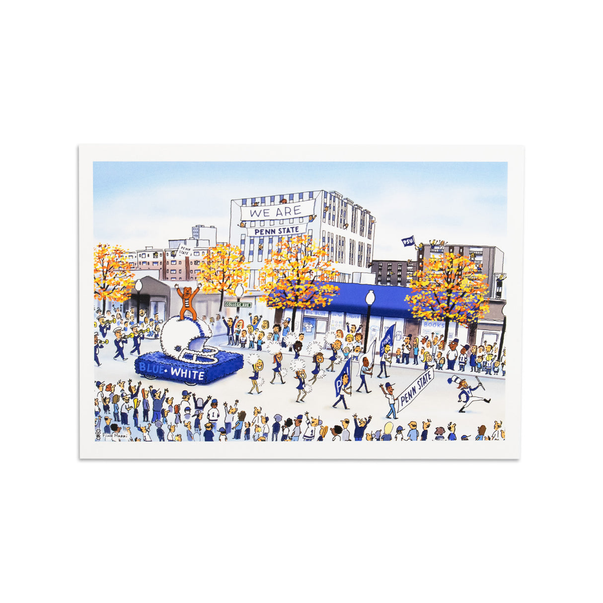 Penn State 5X7 JM College Ave Parade Print