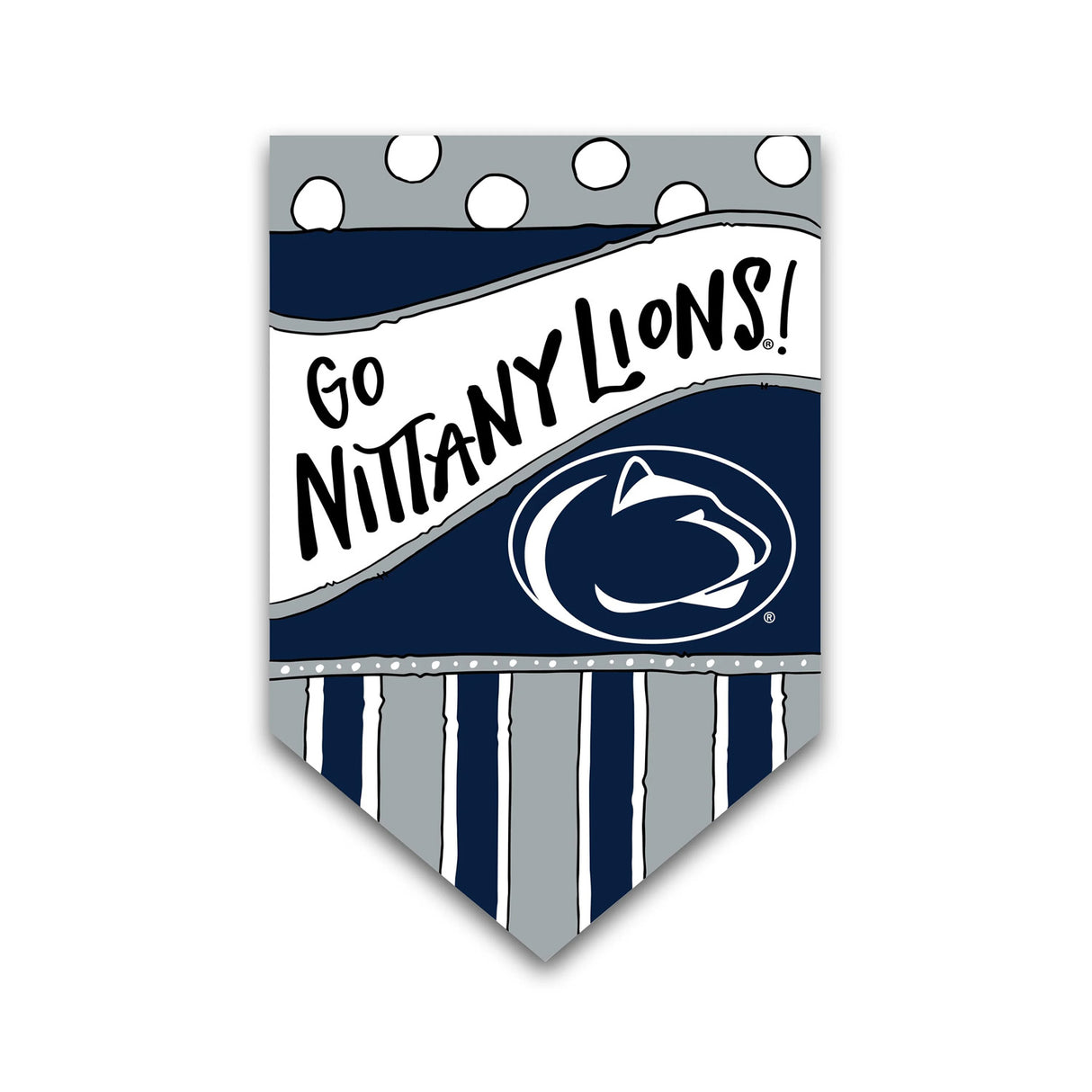 Penn State Polka Dot Garden Flag