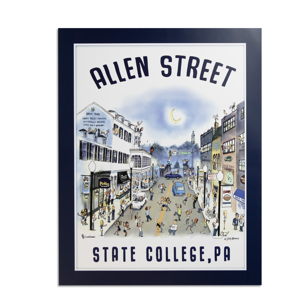 State College 14X11 JM Allen Street Print