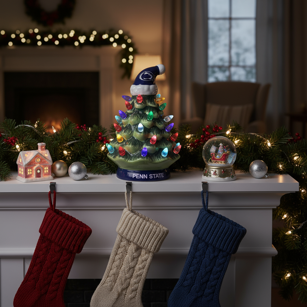 Penn State Ceramic LED 8" Christmas Tree