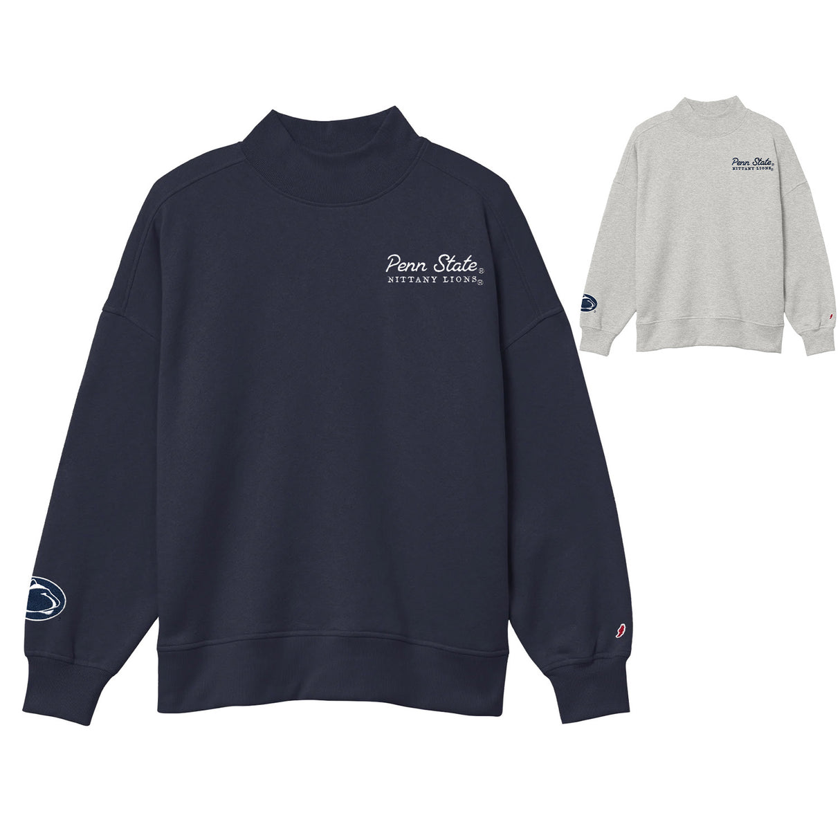 Penn State Women's Embroidered Diana Mock-Neck Crew