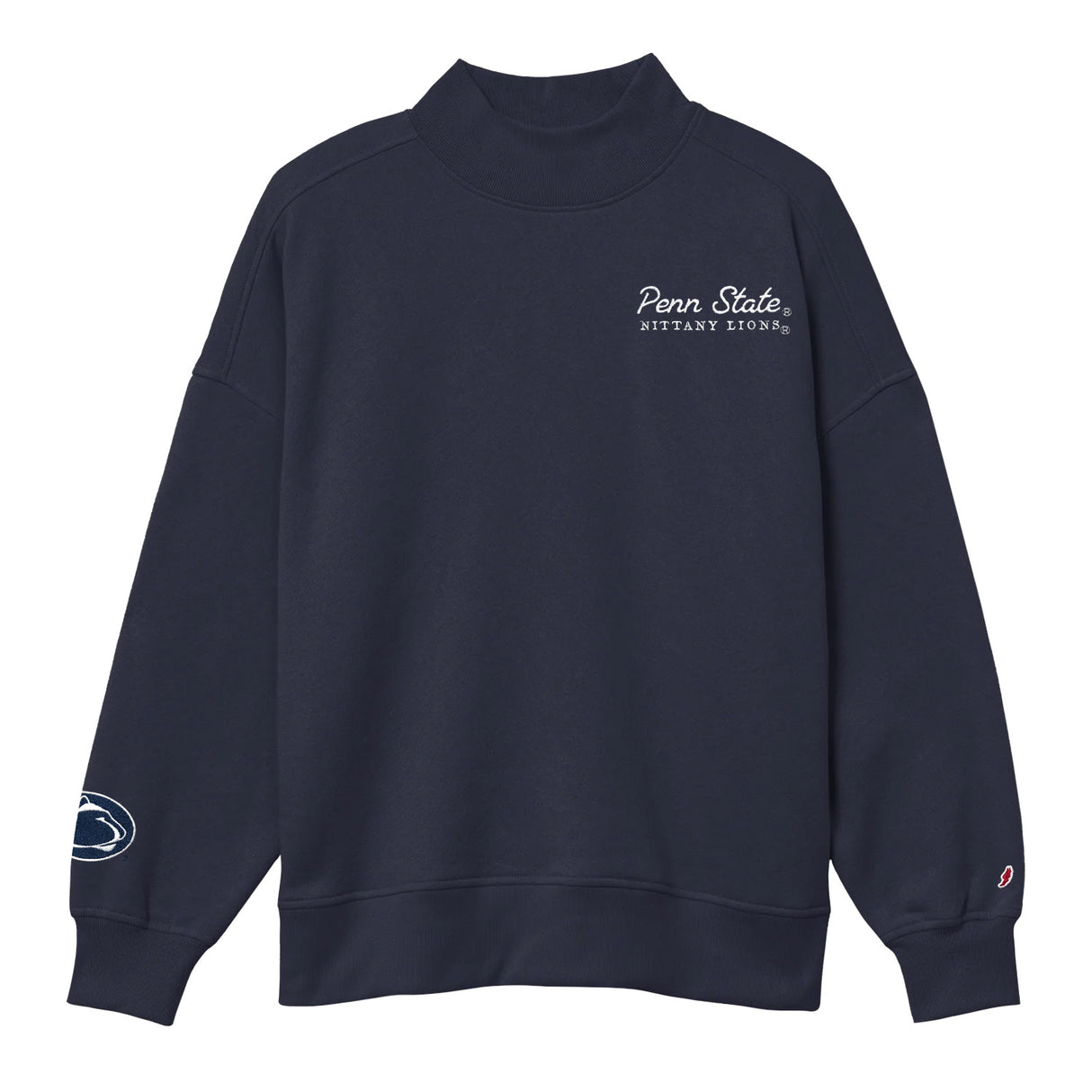 Penn State Women's Embroidered Diana Mock-Neck Crew