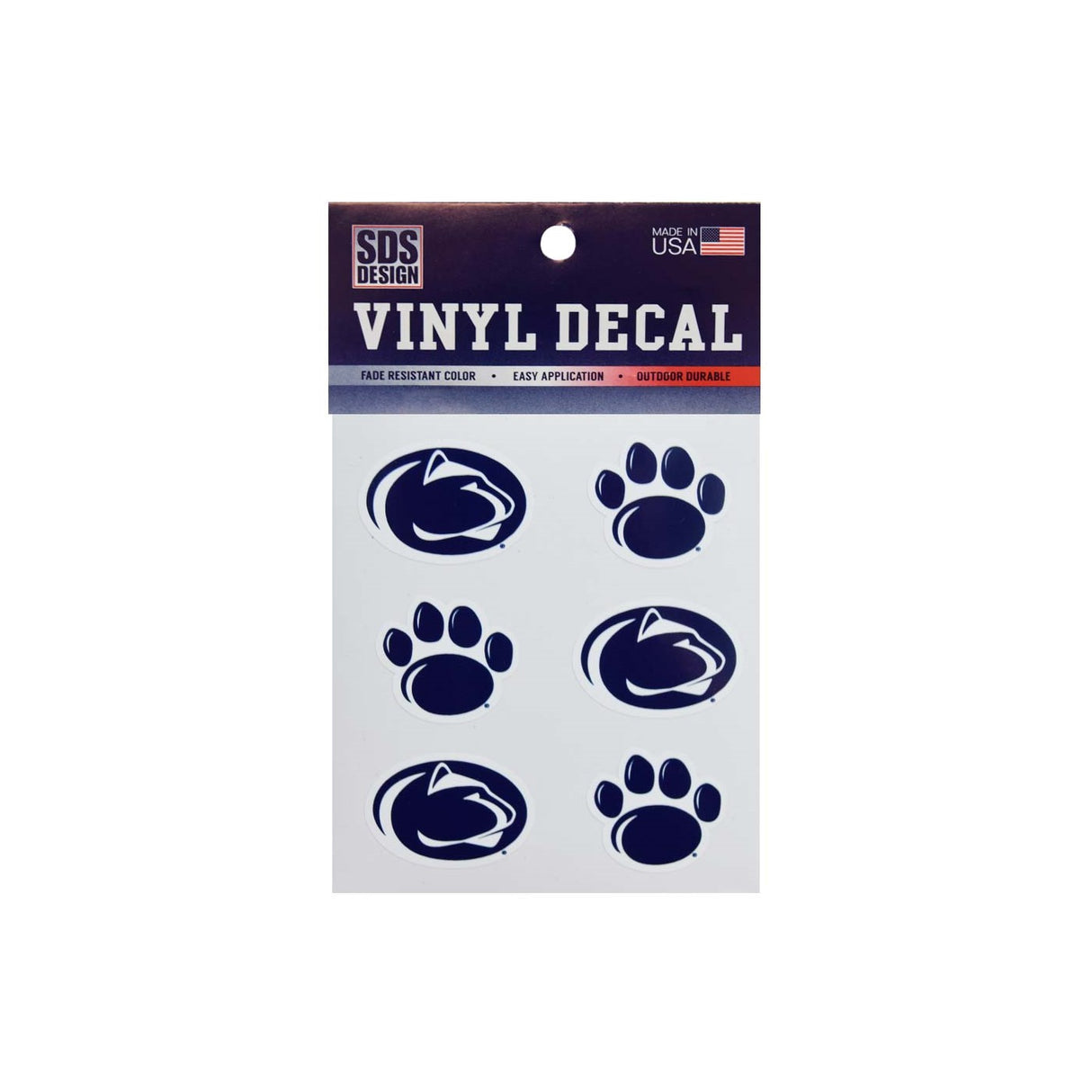 Penn State Paw and Logo Decal Sheet