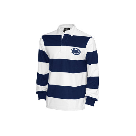 Penn State Rugby Striped Adult Long Sleeve Polo
