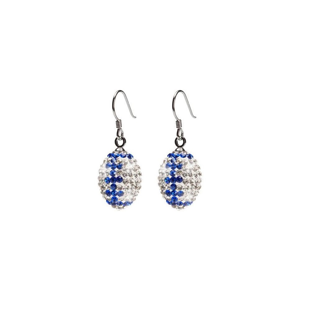 Crystal Football Earrings