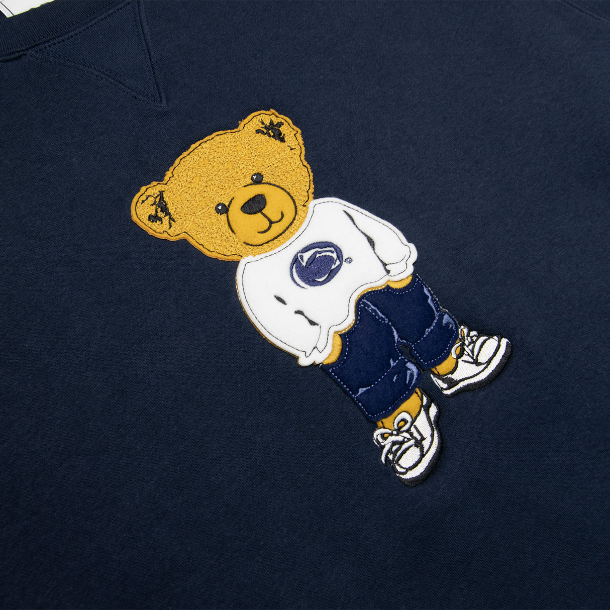 Penn State Embroidered Bear Patch Crew Sweatshirt