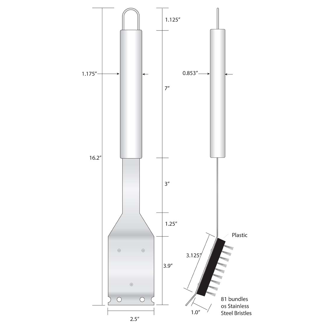 Penn State Grill Brush w/ Scraper