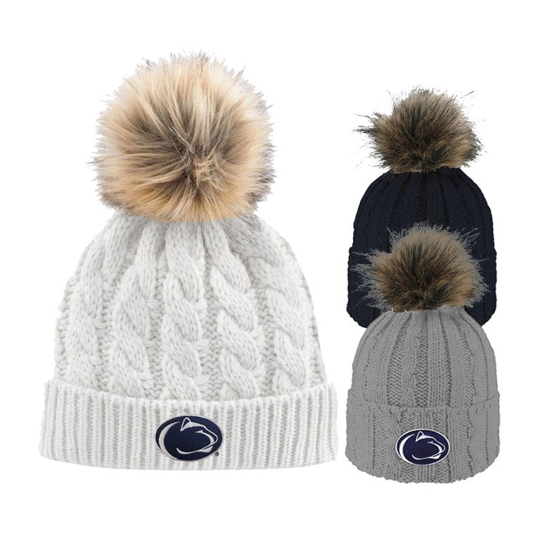 Penn State Adult Faux Fur Alps Knit Hat
