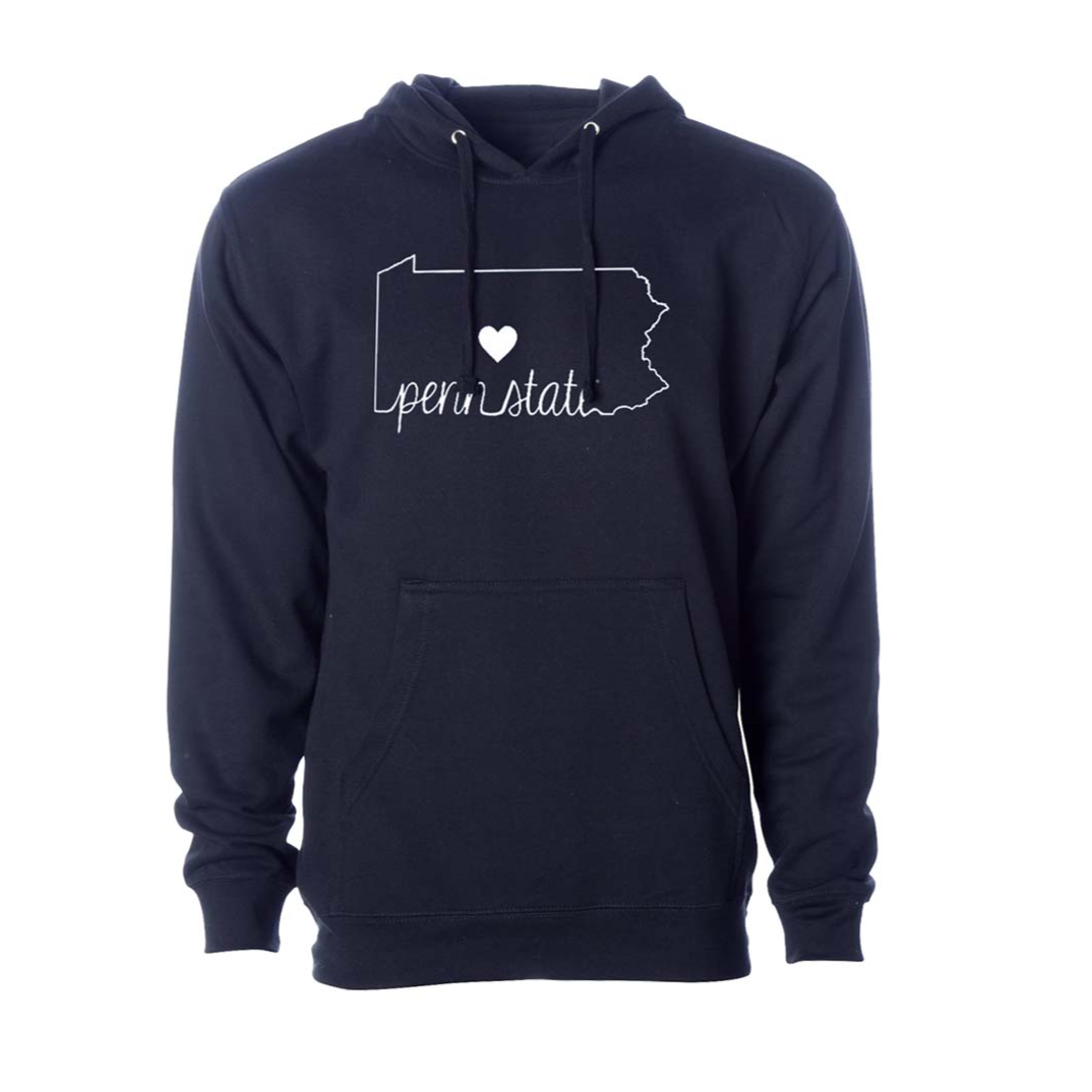 Pennsylvania Heart State Hooded Sweatshirt