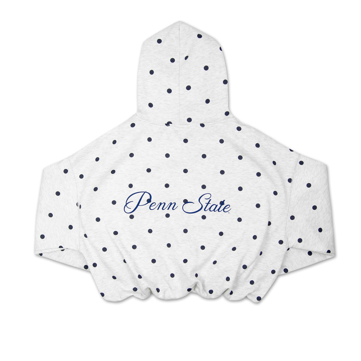 Penn State Women's Polka Dot Bubble Hem Cropped Hooded Sweatshirt