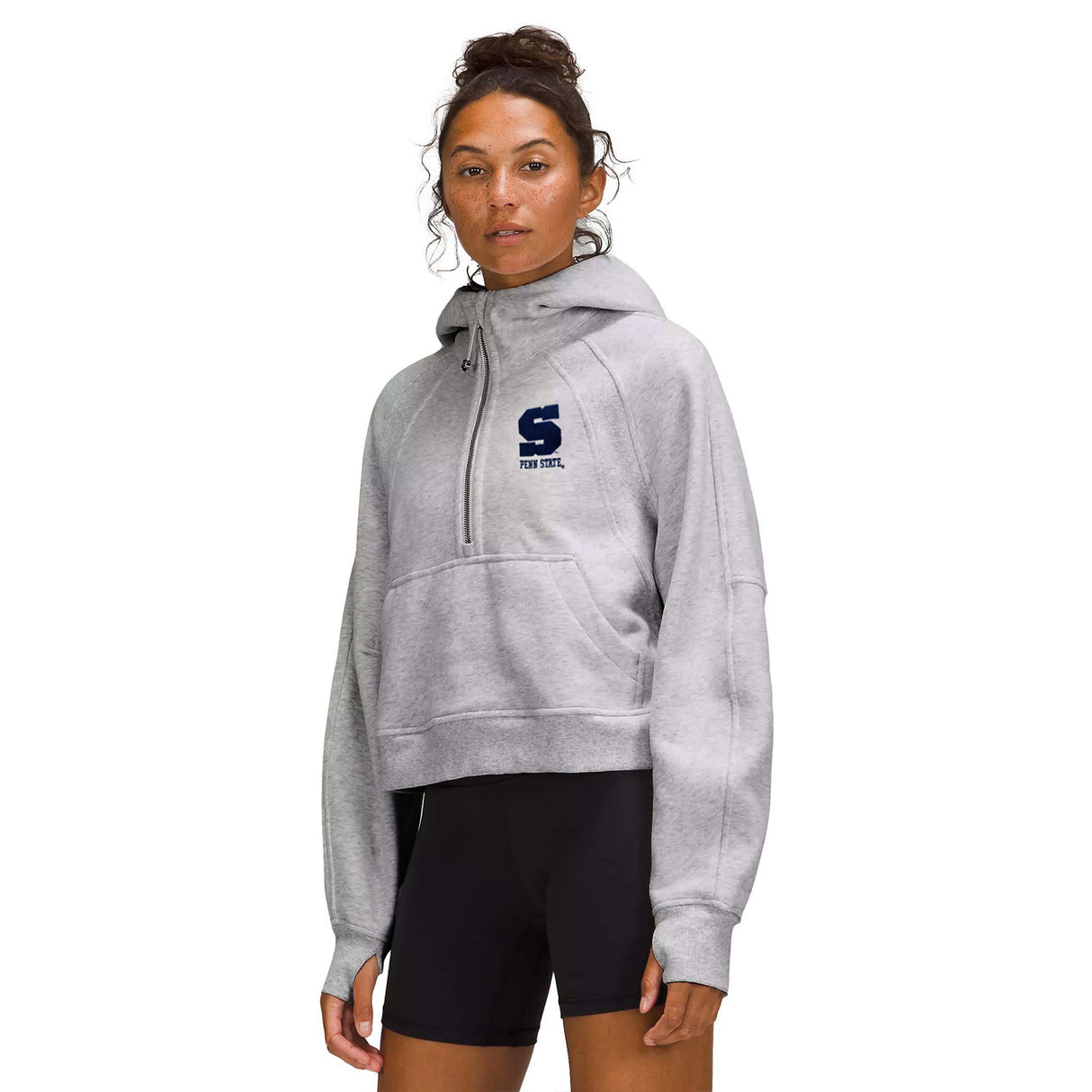 Penn State lululemon Women's Block "S" Half-Zip Oversized Scuba Hooded Sweatshirt