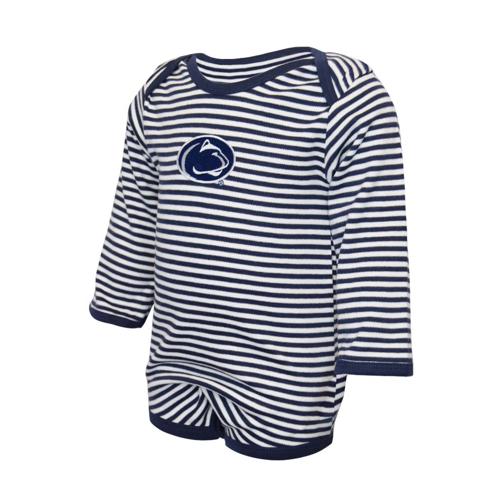 Penn State Infant Striped Long Sleeve Bodysuit