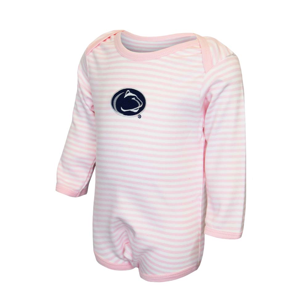 Penn State Infant Striped Long Sleeve Bodysuit