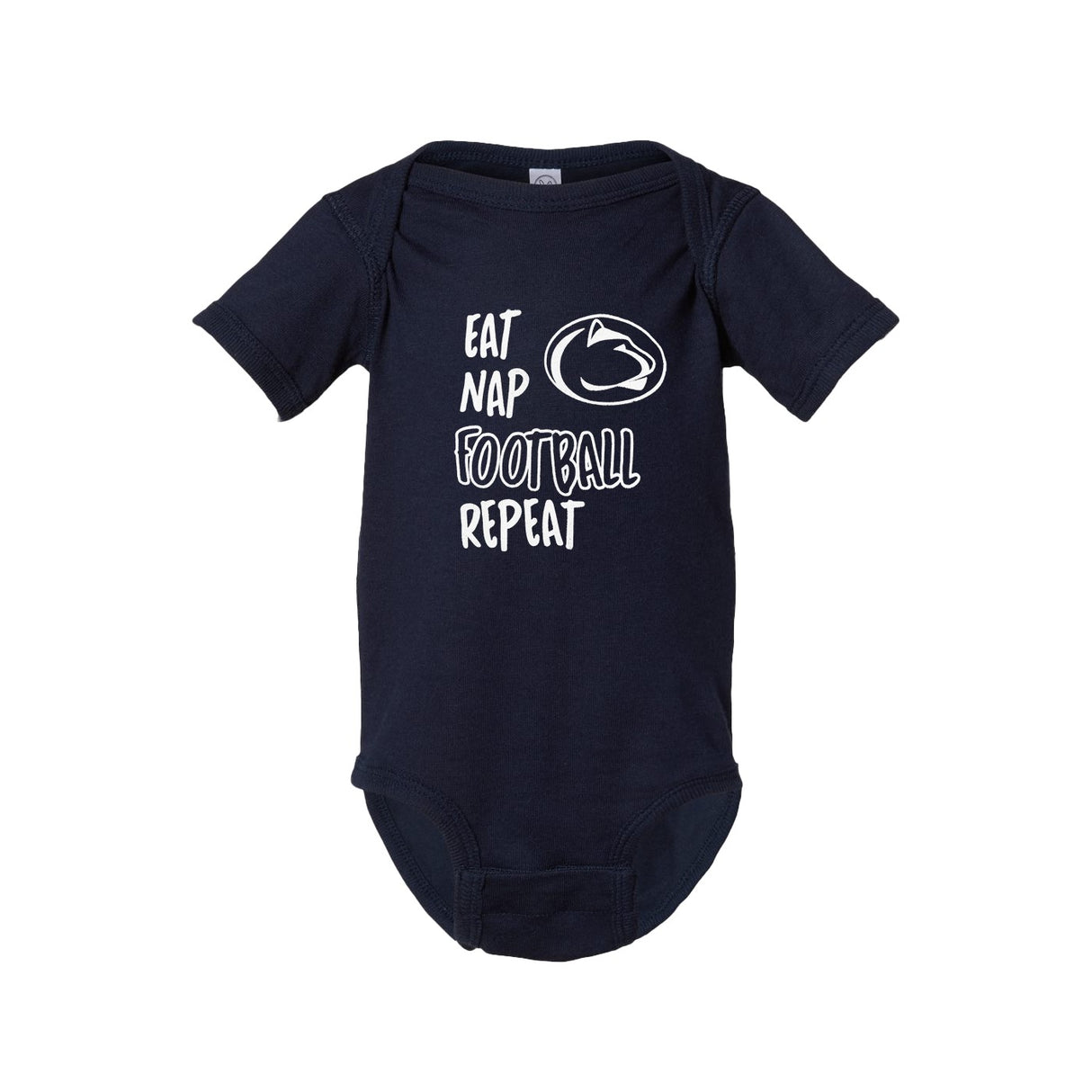 Penn State Infant Eat Nap Football Creeper