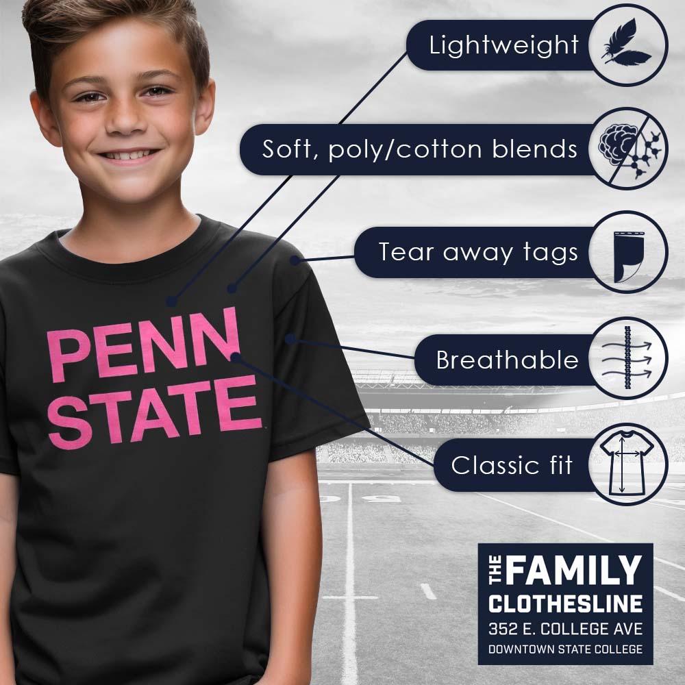 Penn State Youth Pink Throwback T-Shirt