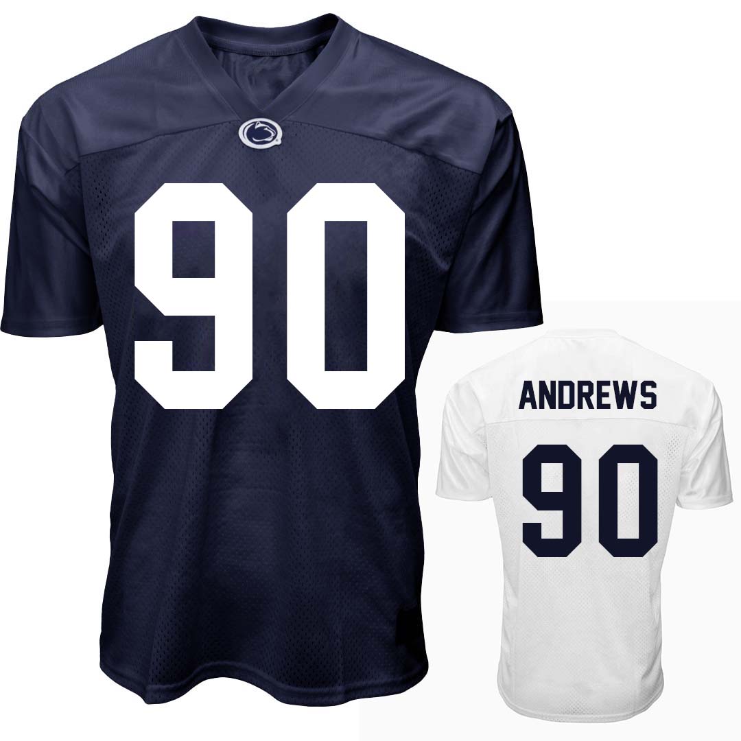 Penn State Youth NIL Liam Andrews #90 Football Jersey