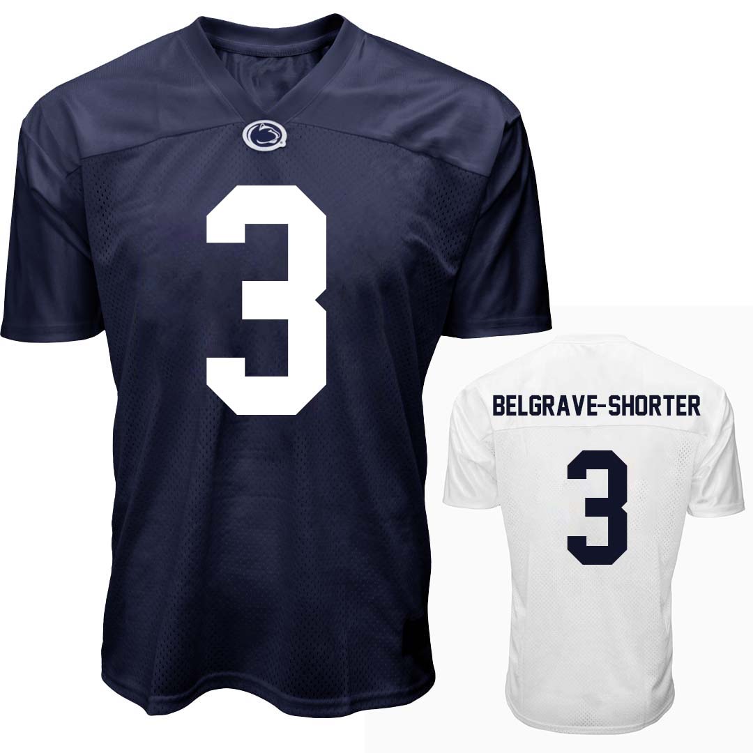 Penn State Youth NIL AJ Belgrave-Shorter #3 Football Jersey