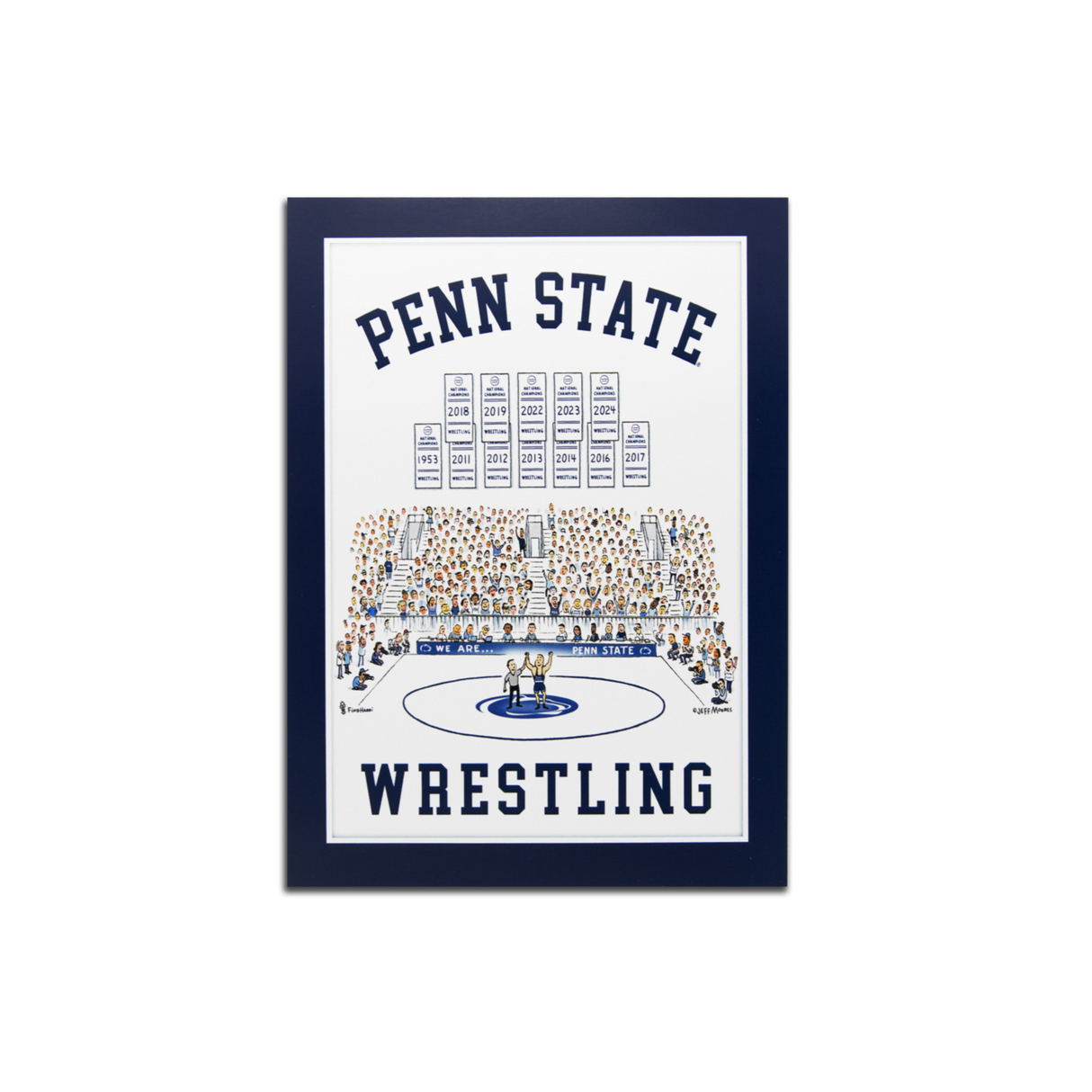 Penn State 5x7 JM Wrestling Mat Print