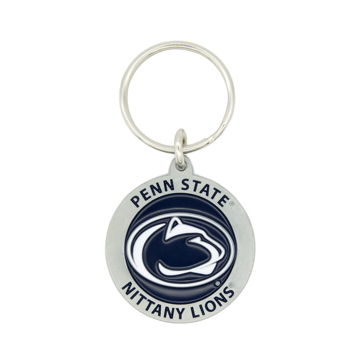 Penn State Carved Metal NL Keychain
