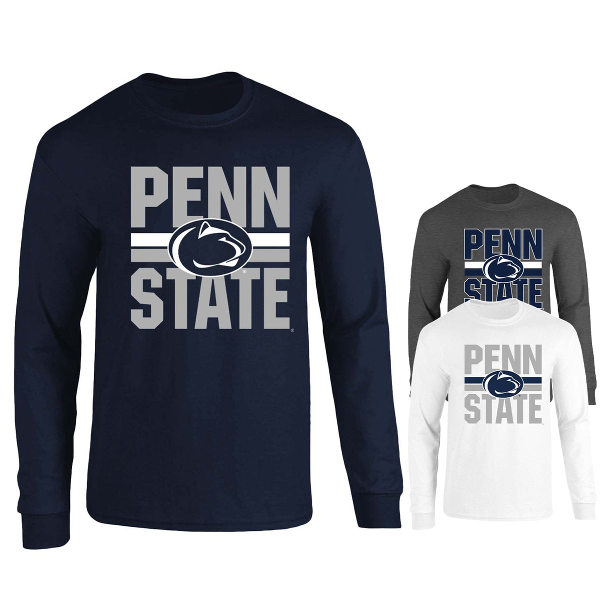 Penn State Nittany Lions Adult Stripe Long Sleeve