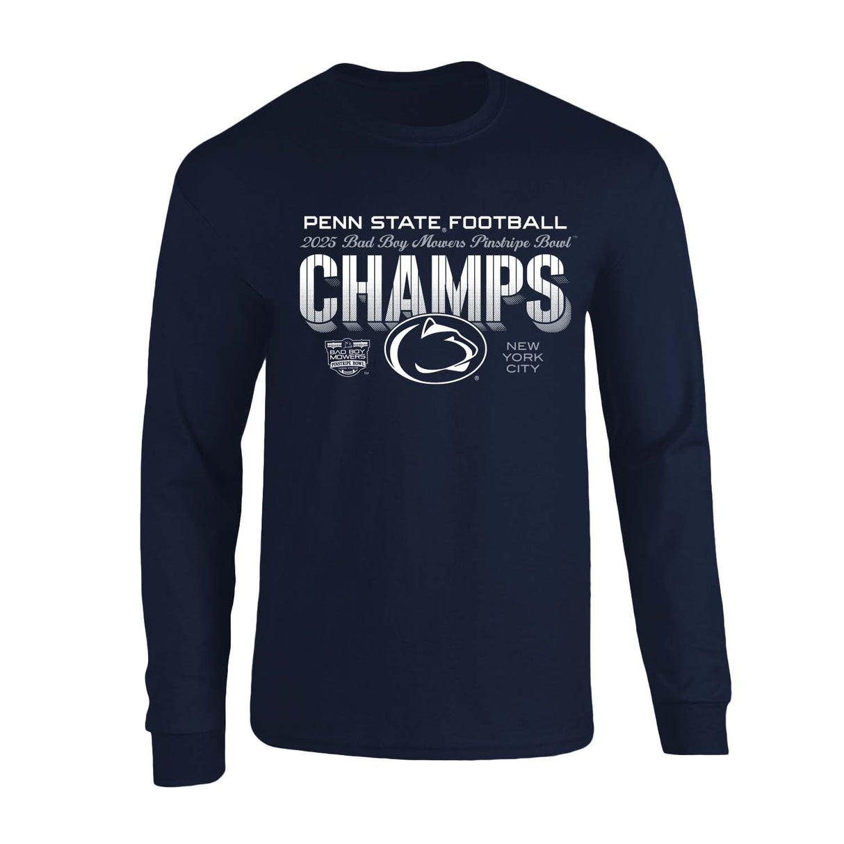 Penn State 2025 Pinstripe Bowl Champs Long-Sleeve