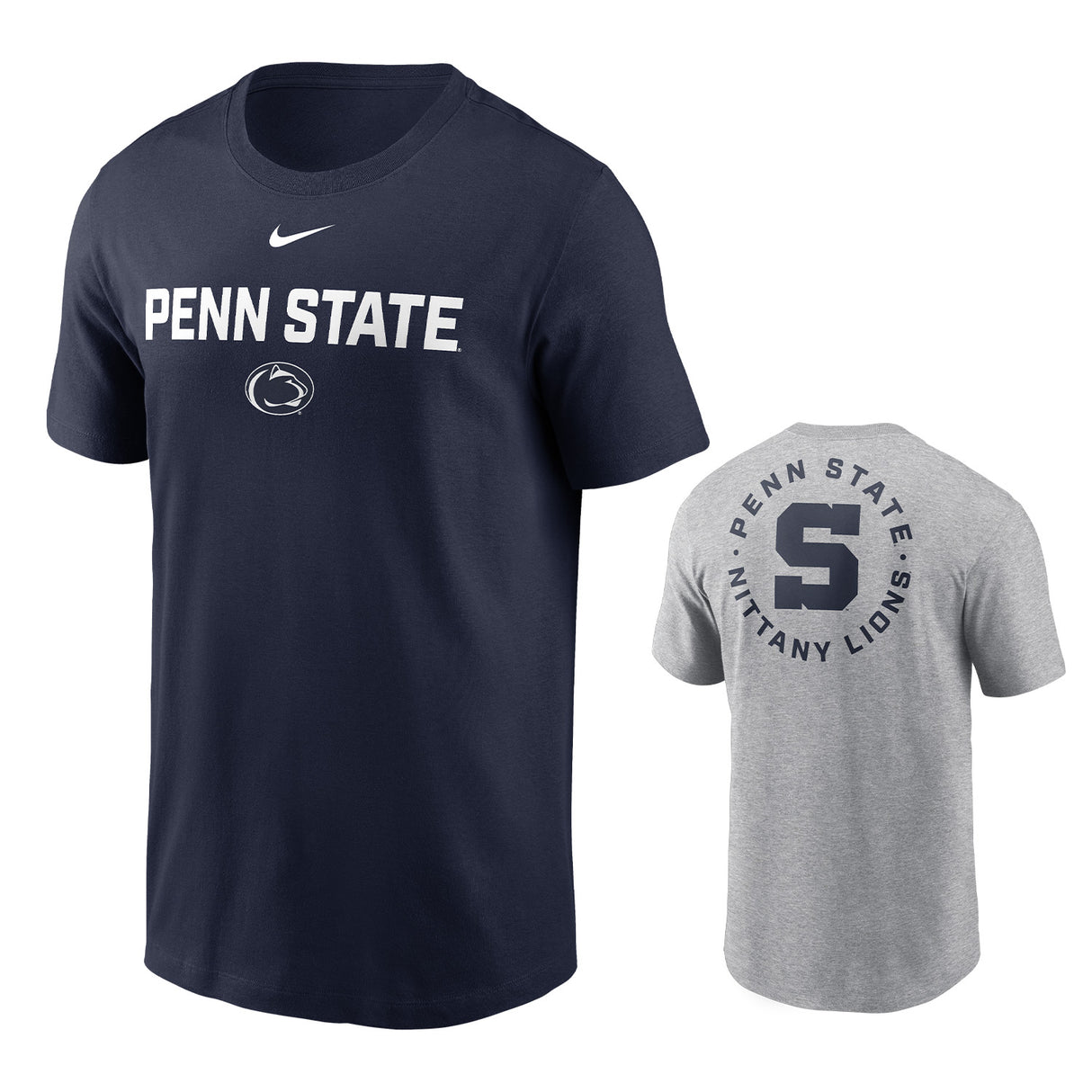Penn State Nike Cotton 2-Hit Block "S" T-Shirt