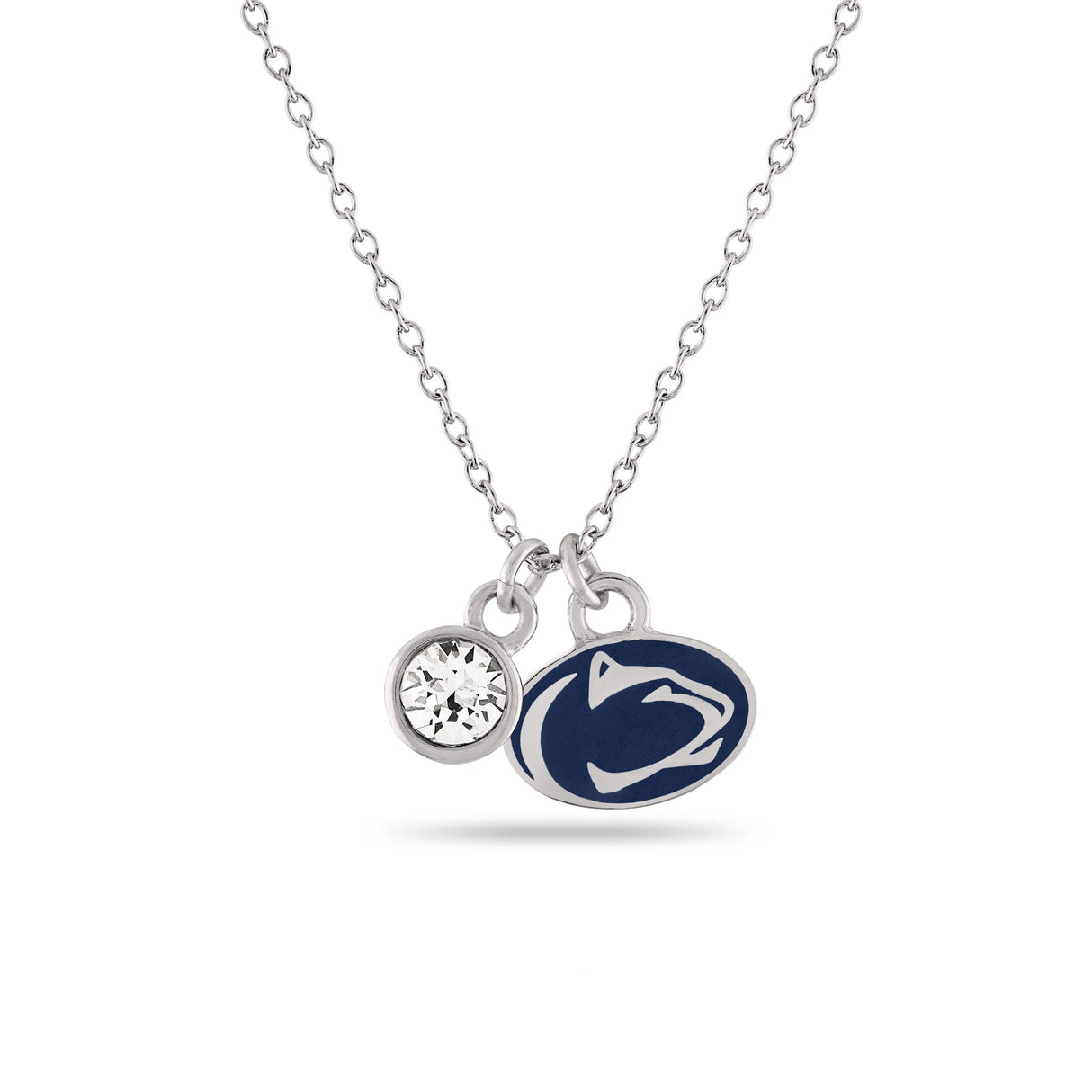 Penn State Nittany Lion Logo With Crystal Necklace