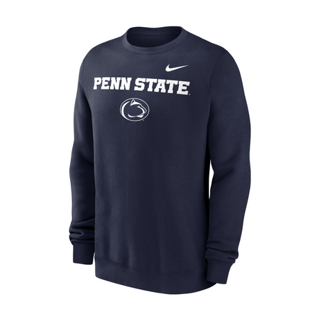 Penn State Nike Stacked Logo Fleece Crew Sweatshirt