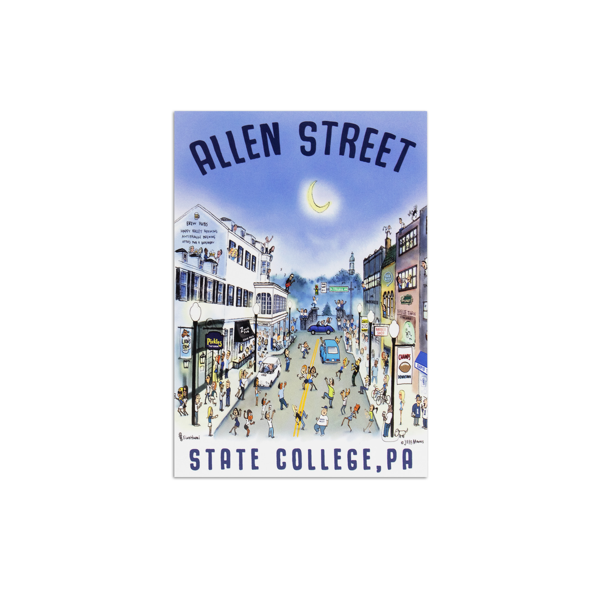 State College JM Allen Street Post Card