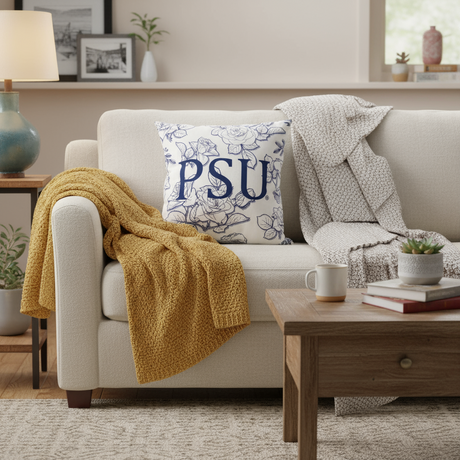 Penn State Floral Pillow